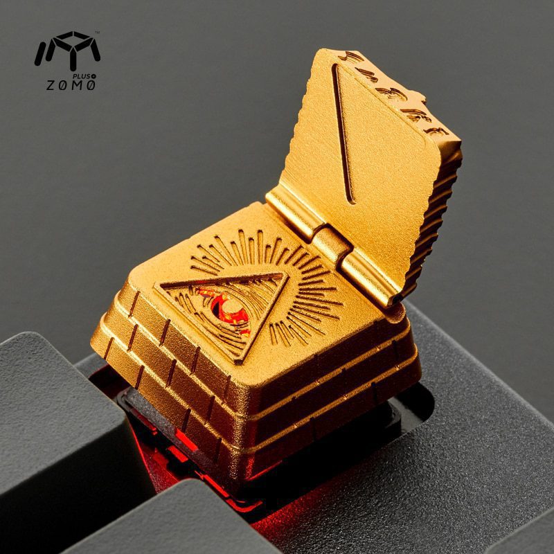 ZOMO Kawaii Cute Cat Paw Fairy Stick Golden Hoop Keycap Puller for Mechanical Keyboard Custom Keyboard Key Puller
