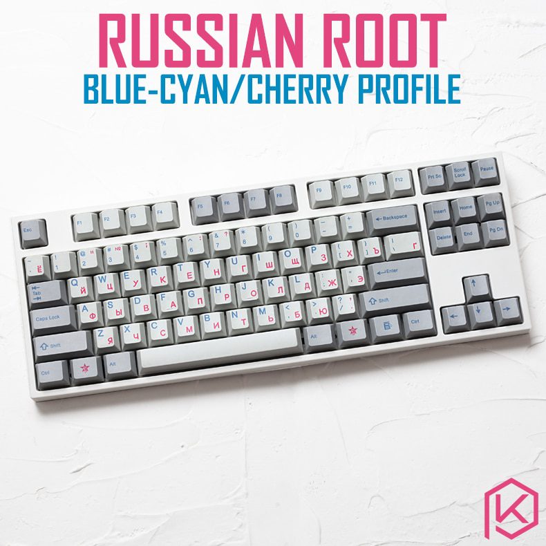 kprepublic 139 Russian root Russia font language blue cyan Cherry profile Dye Sub Keycap PBT for gh60 xd60 xd84 tada68 87 104 kprepublic 139 Russian root Russia font language blue cyan Cherry profile Dye Sub Keycap PBT for gh60 xd60 xd84 tada68 87 104