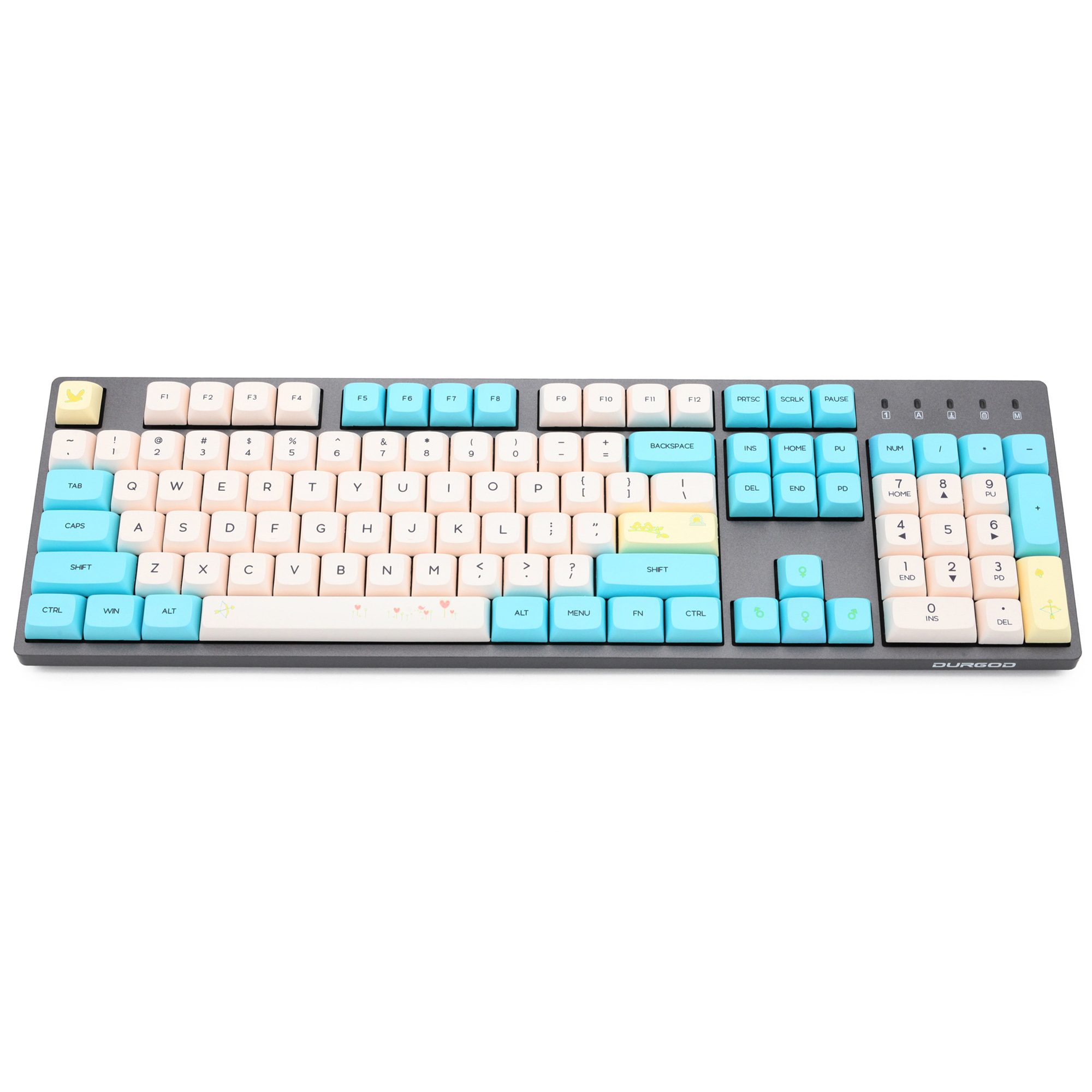 XDA V2 9009 Beige Grey Blank Set thick PBT for keyboard gh60 poker 87 tkl 104 ansi xd64 bm60 xd68 bm65 bm68