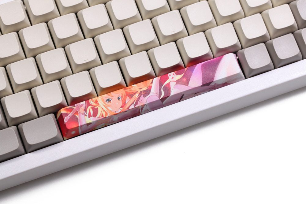 Allover dye subbed Keycap Novelty 6.25u spacebar pbt for keyboard Megumi Kato Rem Yuuki Asuna Allover dye subbed Keycap Novelty 6.25u spacebar pbt for keyboard Megumi Kato Rem Yuuki Asuna