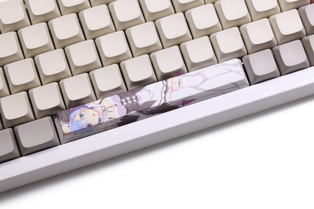 Allover dye subbed Keycap Novelty 6.25u spacebar pbt for keyboard Megumi Kato Rem Yuuki Asuna Allover dye subbed Keycap Novelty 6.25u spacebar pbt for keyboard Megumi Kato Rem Yuuki Asuna