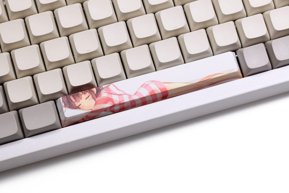 Allover dye subbed Keycap Novelty 6.25u spacebar pbt for keyboard Megumi Kato Rem Yuuki Asuna Allover dye subbed Keycap Novelty 6.25u spacebar pbt for keyboard Megumi Kato Rem Yuuki Asuna