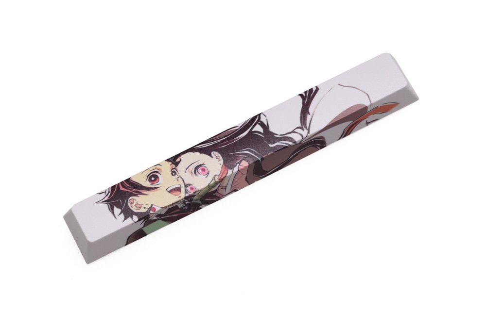 Allover dye subbed Keycap Novelty 6.25u spacebar pbt for custom mechanical keyboard Demon Slayer Kamado Tanjirou Nezuko Allover dye subbed Keycap Novelty 6.25u spacebar pbt for custom mechanical keyboard Demon Slayer Kamado Tanjirou Nezuko