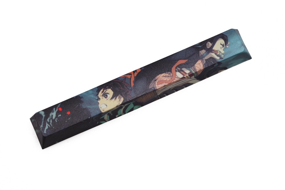 Allover dye subbed Keycap Novelty 6.25u spacebar pbt for custom mechanical keyboard Demon Slayer Kamado Tanjirou Nezuko Allover dye subbed Keycap Novelty 6.25u spacebar pbt for custom mechanical keyboard Demon Slayer Kamado Tanjirou Nezuko