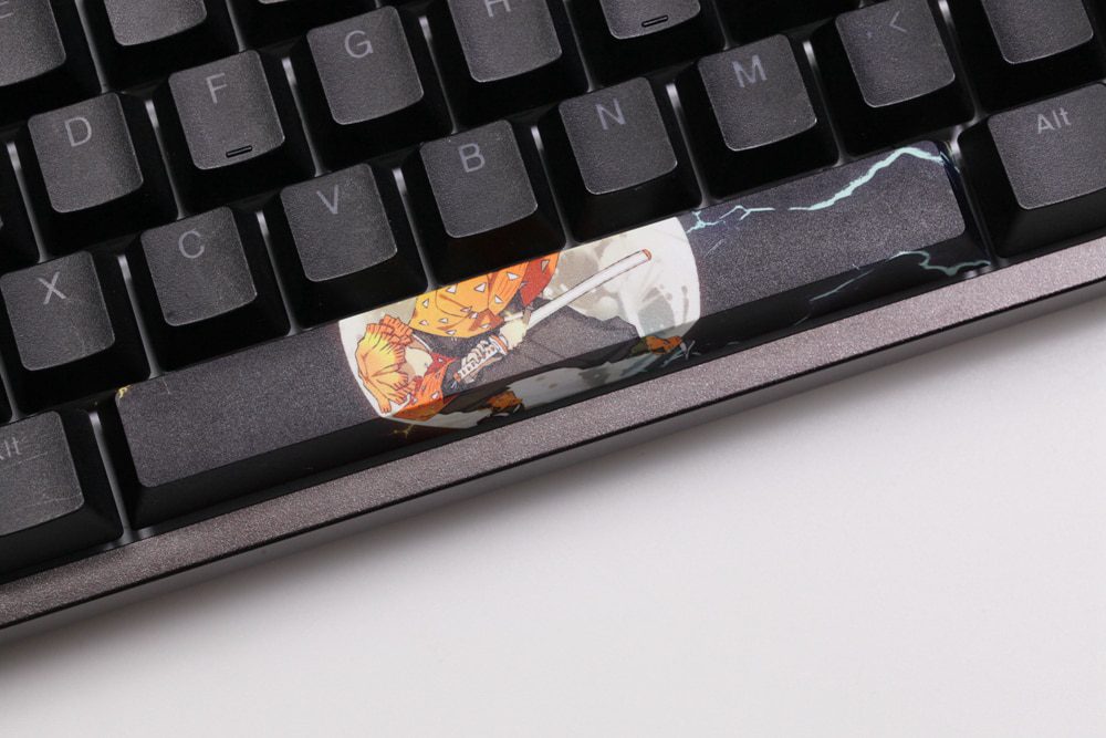 Allover dye subbed Keycap Novelty 6.25u spacebar pbt for custom mechanical keyboard Demon Slayer Kamado Tanjirou Nezuko Allover dye subbed Keycap Novelty 6.25u spacebar pbt for custom mechanical keyboard Demon Slayer Kamado Tanjirou Nezuko