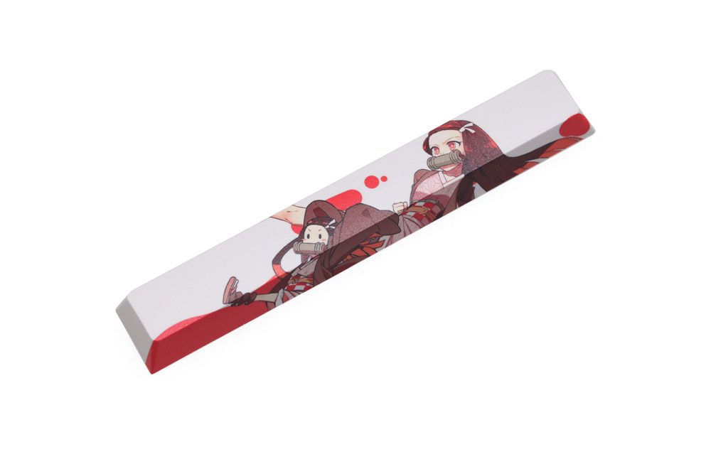 Allover dye subbed Keycap Novelty 6.25u spacebar pbt for custom mechanical keyboard Demon Slayer Kamado Tanjirou Nezuko Allover dye subbed Keycap Novelty 6.25u spacebar pbt for custom mechanical keyboard Demon Slayer Kamado Tanjirou Nezuko