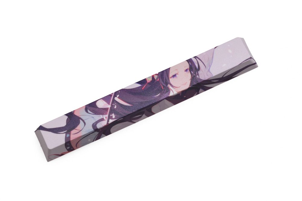 Allover dye subbed Keycap Novelty 6.25u spacebar pbt for custom mechanical keyboard Demon Slayer Kamado Tanjirou Nezuko Allover dye subbed Keycap Novelty 6.25u spacebar pbt for custom mechanical keyboard Demon Slayer Kamado Tanjirou Nezuko