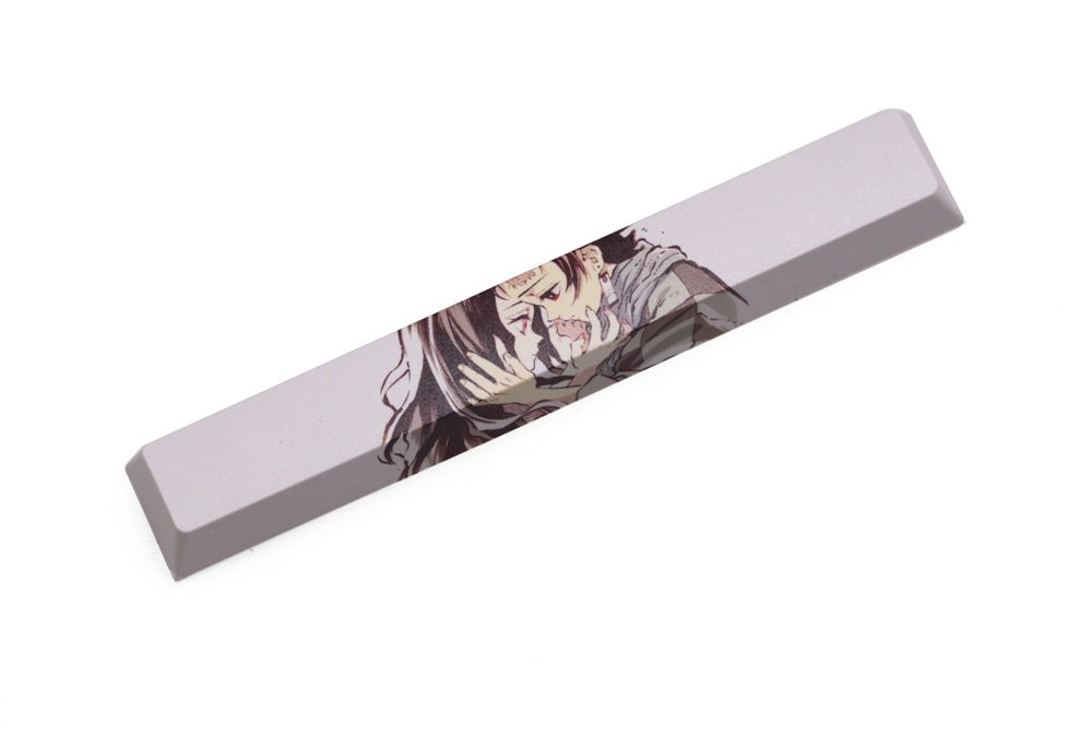 Allover dye subbed Keycap Novelty 6.25u spacebar pbt for custom mechanical keyboard Demon Slayer Kamado Tanjirou Nezuko Allover dye subbed Keycap Novelty 6.25u spacebar pbt for custom mechanical keyboard Demon Slayer Kamado Tanjirou Nezuko