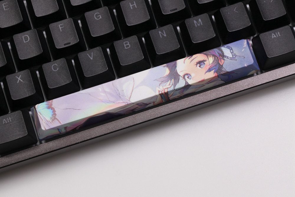 Allover dye subbed Keycap Novelty 6.25u spacebar pbt for custom mechanical keyboard Demon Slayer Kamado Tanjirou Nezuko Allover dye subbed Keycap Novelty 6.25u spacebar pbt for custom mechanical keyboard Demon Slayer Kamado Tanjirou Nezuko