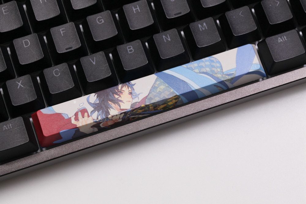 Allover dye subbed Keycap Novelty 6.25u spacebar pbt for custom mechanical keyboard Demon Slayer Kamado Tanjirou Nezuko Allover dye subbed Keycap Novelty 6.25u spacebar pbt for custom mechanical keyboard Demon Slayer Kamado Tanjirou Nezuko