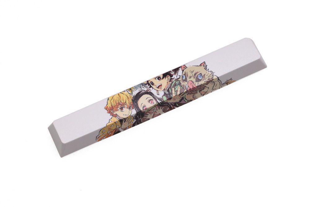 Allover dye subbed Keycap Novelty 6.25u spacebar pbt for custom mechanical keyboard Demon Slayer Kamado Tanjirou Nezuko Allover dye subbed Keycap Novelty 6.25u spacebar pbt for custom mechanical keyboard Demon Slayer Kamado Tanjirou Nezuko