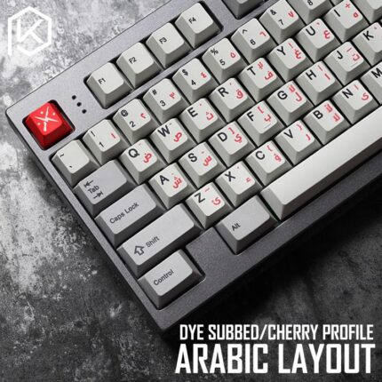kprepublic 139 Arabic language root font  letter Cherry profile Dye Sub Keycap PBT for gh60 xd60 xd84 cospad tada68 87 104 fc660