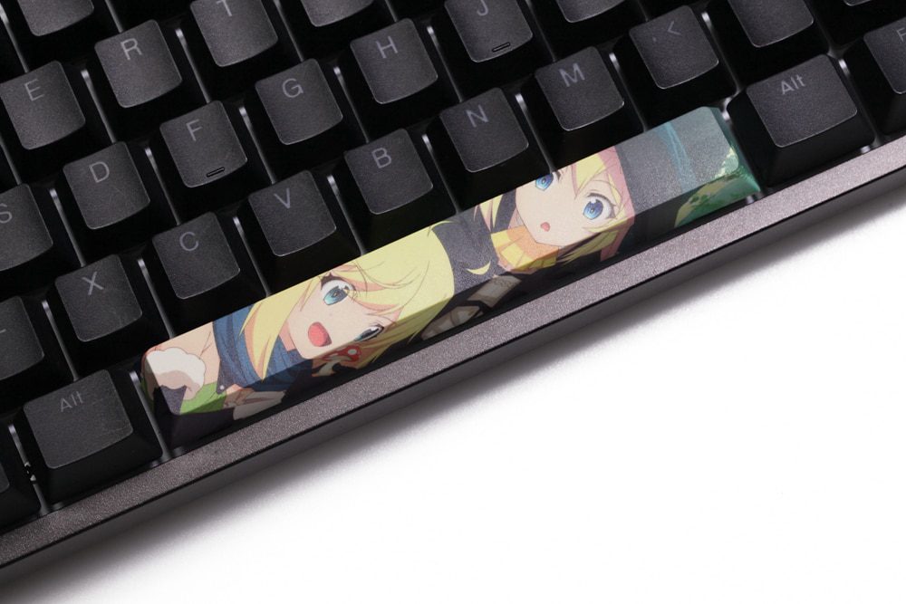 Allover dye subbed Keycap Novelty 6.25u spacebar pbt for keyboard Halkara Azusa Aizawa Rimuru shinonome nano Hakase PikaPika Allover dye subbed Keycap Novelty 6.25u spacebar pbt for keyboard Halkara Azusa Aizawa Rimuru shinonome nano Hakase PikaPika
