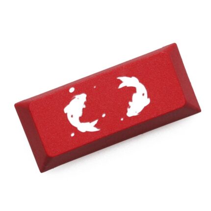 Novelty cherry profile dip dye sculpture pbt keycap for mechanical keyboard laser etched legend koi fish enter black red blue