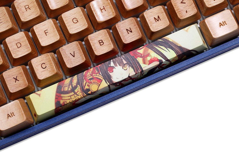 Allover dye subbed Keycap Novelty 6.25u spacebar pbt for keyboard Makise Kurisu Korosensei Emilia Kafuu Chino Tokisaki Kurumi Allover dye subbed Keycap Novelty 6.25u spacebar pbt for keyboard Makise Kurisu Korosensei Emilia Kafuu Chino Tokisaki Kurumi