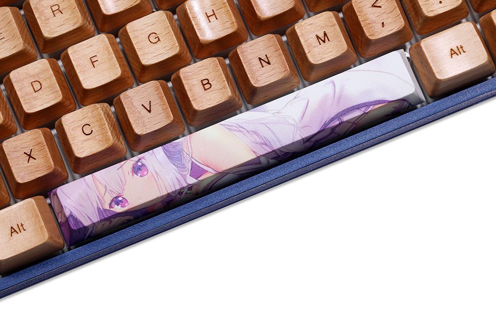 Allover dye subbed Keycap Novelty 6.25u spacebar pbt for keyboard Makise Kurisu Korosensei Emilia Kafuu Chino Tokisaki Kurumi Allover dye subbed Keycap Novelty 6.25u spacebar pbt for keyboard Makise Kurisu Korosensei Emilia Kafuu Chino Tokisaki Kurumi