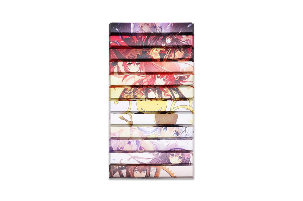 Allover dye subbed Keycap Novelty 6.25u spacebar pbt for keyboard Makise Kurisu Korosensei Emilia Kafuu Chino Tokisaki Kurumi Allover dye subbed Keycap Novelty 6.25u spacebar pbt for keyboard Makise Kurisu Korosensei Emilia Kafuu Chino Tokisaki Kurumi