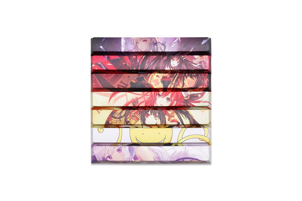 Allover dye subbed Keycap Novelty 6.25u spacebar pbt for keyboard Makise Kurisu Korosensei Emilia Kafuu Chino Tokisaki Kurumi Allover dye subbed Keycap Novelty 6.25u spacebar pbt for keyboard Makise Kurisu Korosensei Emilia Kafuu Chino Tokisaki Kurumi