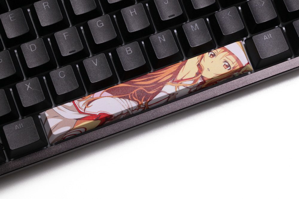 Allover dye subbed Keycap Novelty 6.25u spacebar pbt for keyboard KannaKamui Rem Tachibana Kanade Yuuki Asuna Tohsaka Rin Allover dye subbed Keycap Novelty 6.25u spacebar pbt for keyboard KannaKamui Rem Tachibana Kanade Yuuki Asuna Tohsaka Rin
