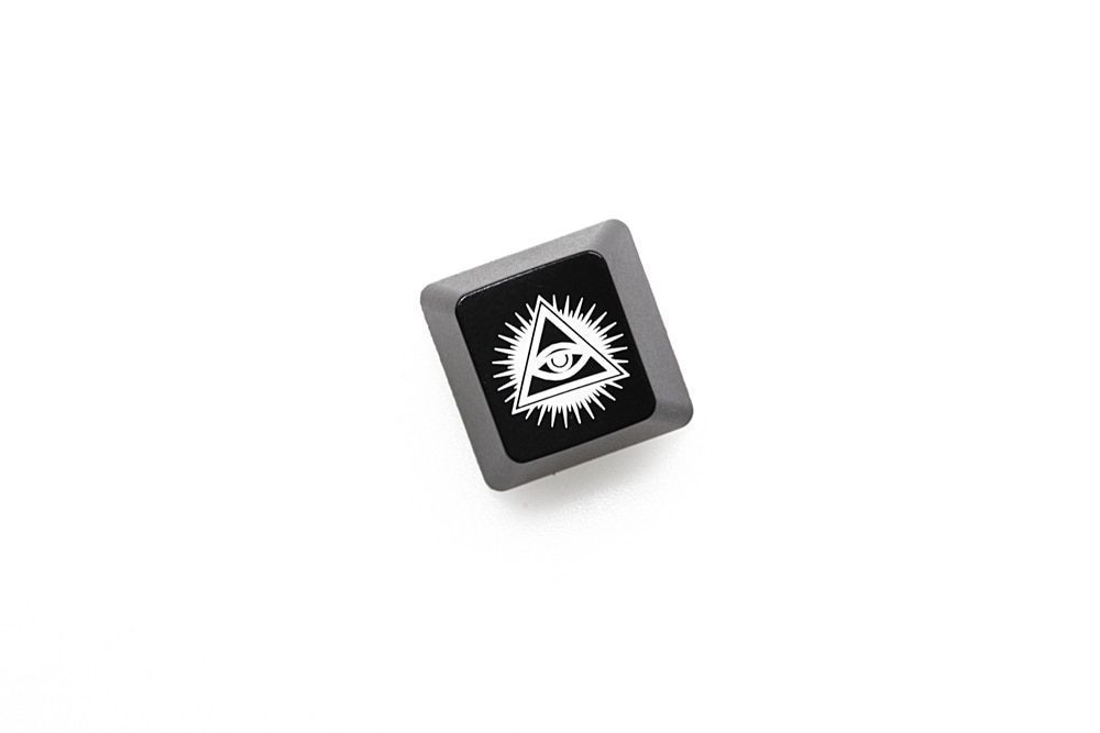 Novelty Shine Through Keycaps ABS Etched back lit black red esc Eye of Providence All seeing Eye God Novelty Shine Through Keycaps ABS Etched back lit black red esc Eye of Providence All seeing Eye God