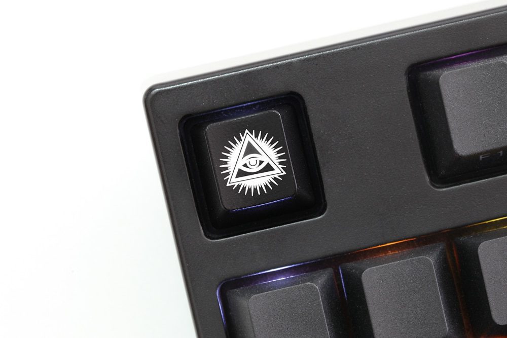 Novelty Shine Through Keycaps ABS Etched back lit black red esc Eye of Providence All seeing Eye God Novelty Shine Through Keycaps ABS Etched back lit black red esc Eye of Providence All seeing Eye God