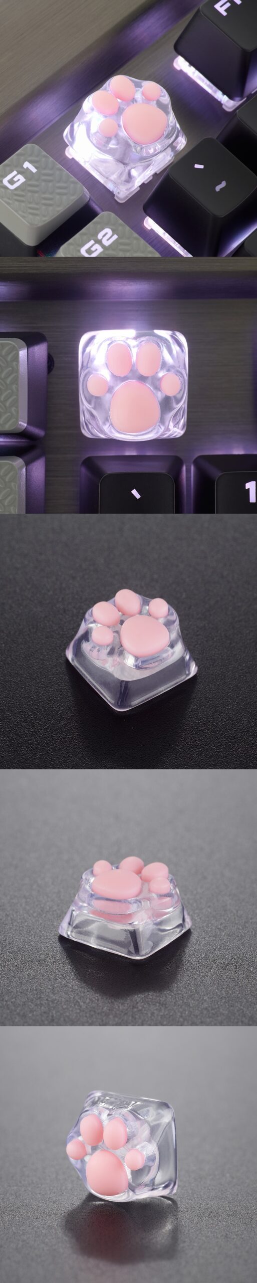 ZOMO PLUS 3D Printed Resin Silicone Transparent Cat Paw Keycap Multi-Color ABS & Silicon Artisan Keycap for Mechanical Keyboard ZOMO PLUS 3D Printed Resin Silicone Transparent Cat Paw Keycap Multi-Color ABS & Silicon Artisan Keycap for Mechanical Keyboard