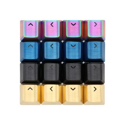 Teamwolf stainless steel MX Metal Keycap for keyboard gaming key Arrow Key R4 light through back lit Black Blue Gold gradient