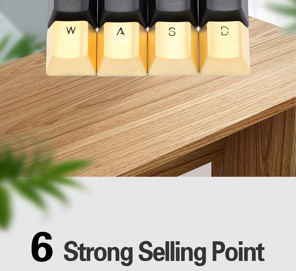 Teamwolf stainless steel MX Metal Keycap for keyboard gaming key Arrow Key R4 light through back lit Black Blue Gold gradient Teamwolf stainless steel MX Metal Keycap for keyboard gaming key Arrow Key R4 light through back lit Black Blue Gold gradient