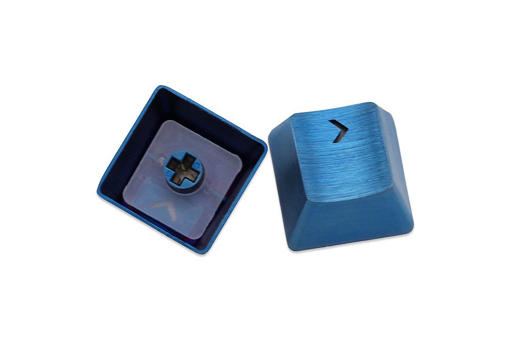Teamwolf stainless steel MX Metal Keycap for keyboard gaming key Arrow Key R4 light through back lit Black Blue Gold gradient Teamwolf stainless steel MX Metal Keycap for keyboard gaming key Arrow Key R4 light through back lit Black Blue Gold gradient