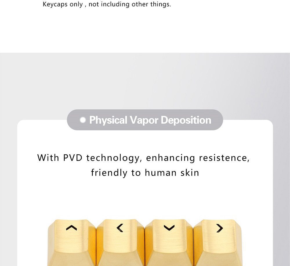 Teamwolf stainless steel MX Metal Keycap for keyboard gaming key Arrow Key R4 light through back lit Black Blue Gold gradient Teamwolf stainless steel MX Metal Keycap for keyboard gaming key Arrow Key R4 light through back lit Black Blue Gold gradient