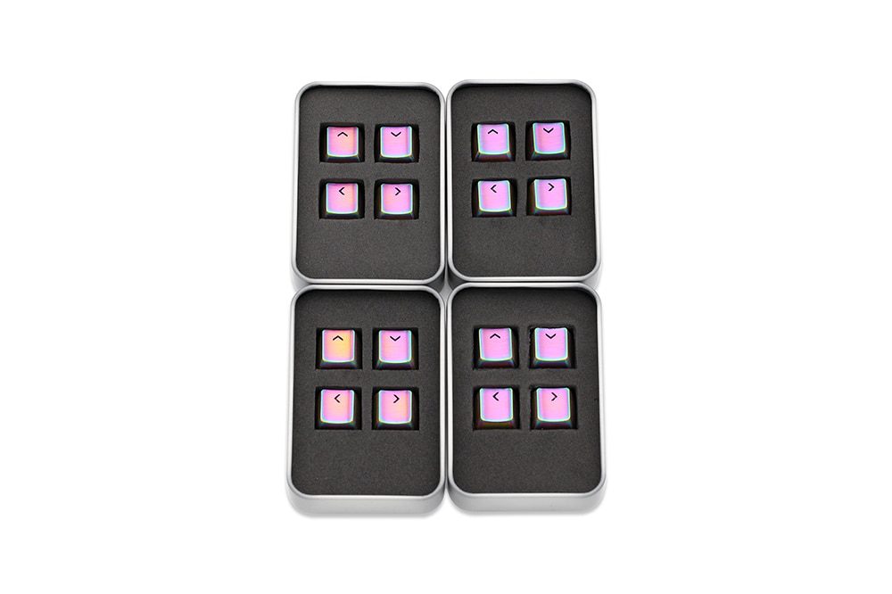 Teamwolf stainless steel MX Metal Keycap for keyboard gaming key Arrow Key R4 light through back lit Black Blue Gold gradient Teamwolf stainless steel MX Metal Keycap for keyboard gaming key Arrow Key R4 light through back lit Black Blue Gold gradient