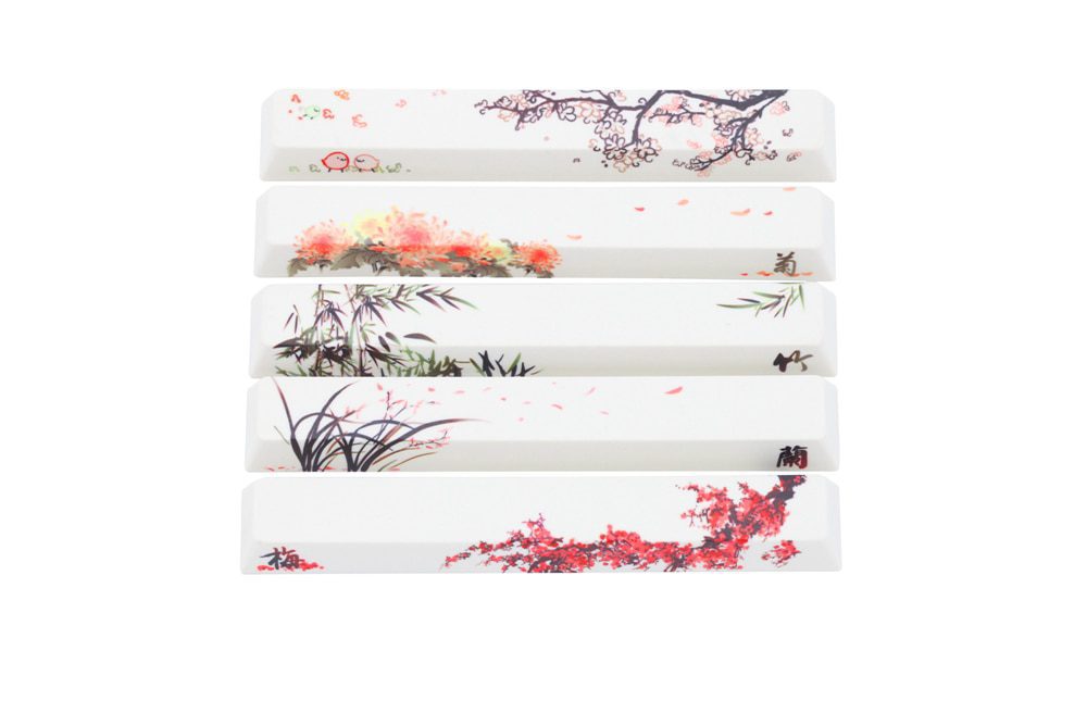 mstone Novelty allover dye sub Keycap spacebar mechanical keyboard 6.25u Plum Orchid Bamboo Bird cherry profile chrysanthemum mstone Novelty allover dye sub Keycap spacebar mechanical keyboard 6.25u Plum Orchid Bamboo Bird cherry profile chrysanthemum