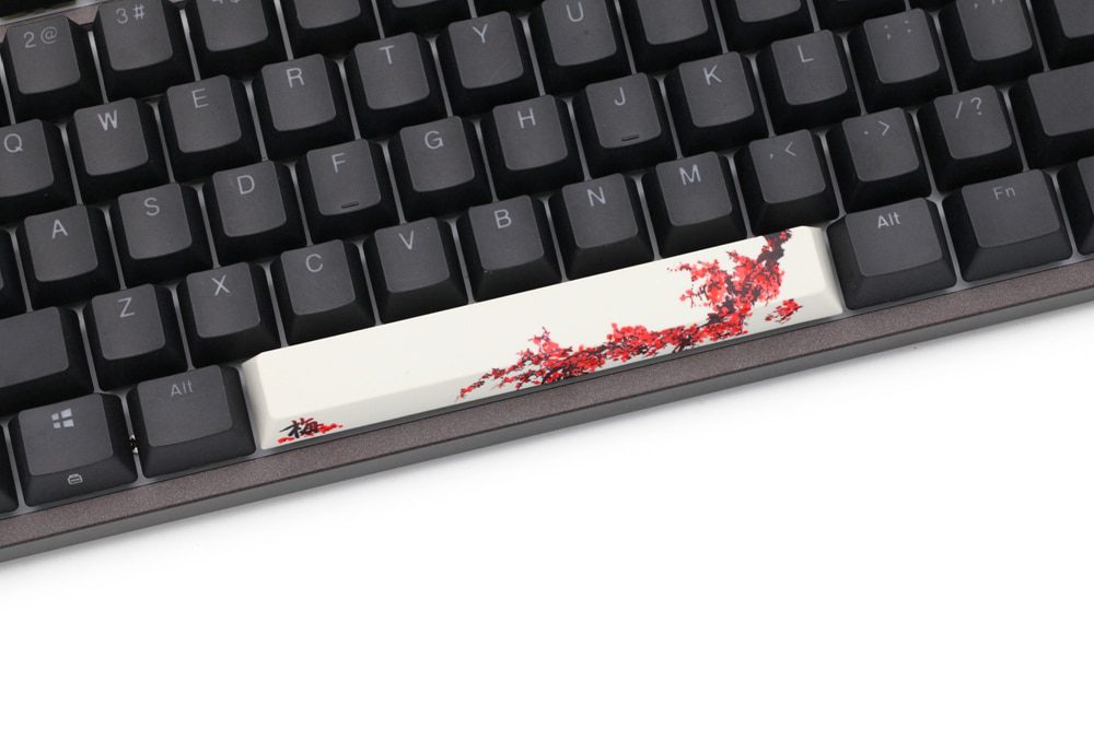 mstone Novelty allover dye sub Keycap spacebar mechanical keyboard 6.25u Plum Orchid Bamboo Bird cherry profile chrysanthemum