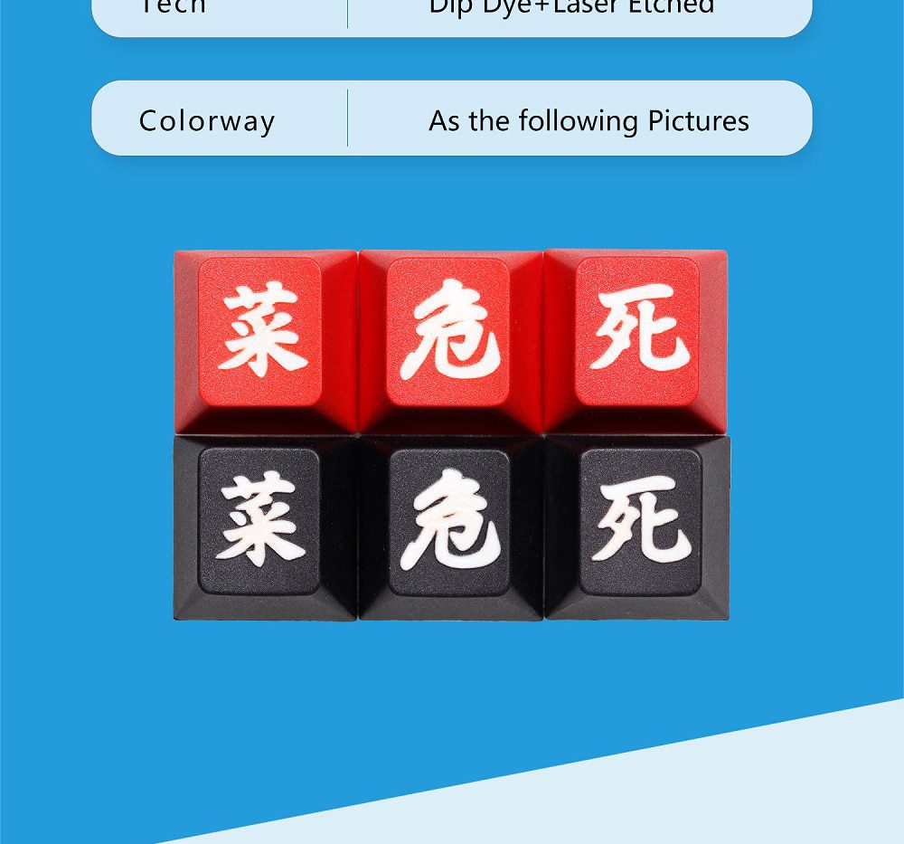 Novelty PC Danger Suck Death Cherry profile dip dye Laser pbt keycap for keyboard ESC r1 1x Red Black Yellow Novelty PC Danger Suck Death Cherry profile dip dye Laser pbt keycap for keyboard ESC r1 1x Red Black Yellow