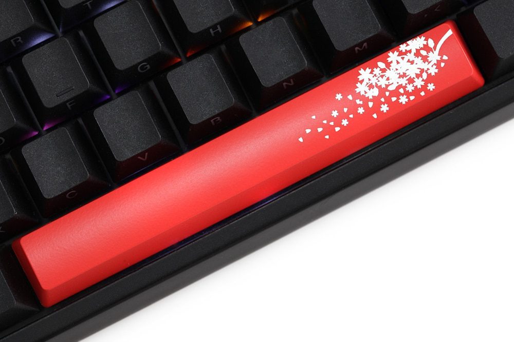 Novelty Shine Through spacebar Keycaps ABS Etched black red custom mechanical keyboards light Janpan style type Japanese Sakura Novelty Shine Through spacebar Keycaps ABS Etched black red custom mechanical keyboards light Janpan style type Japanese Sakura