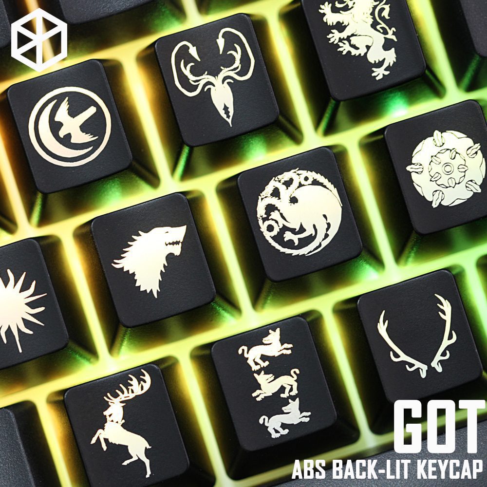 Novelty Shine Through spacebar Keycaps ABS Etched black red custom mechanical keyboards light Janpan style type Japanese Sakura