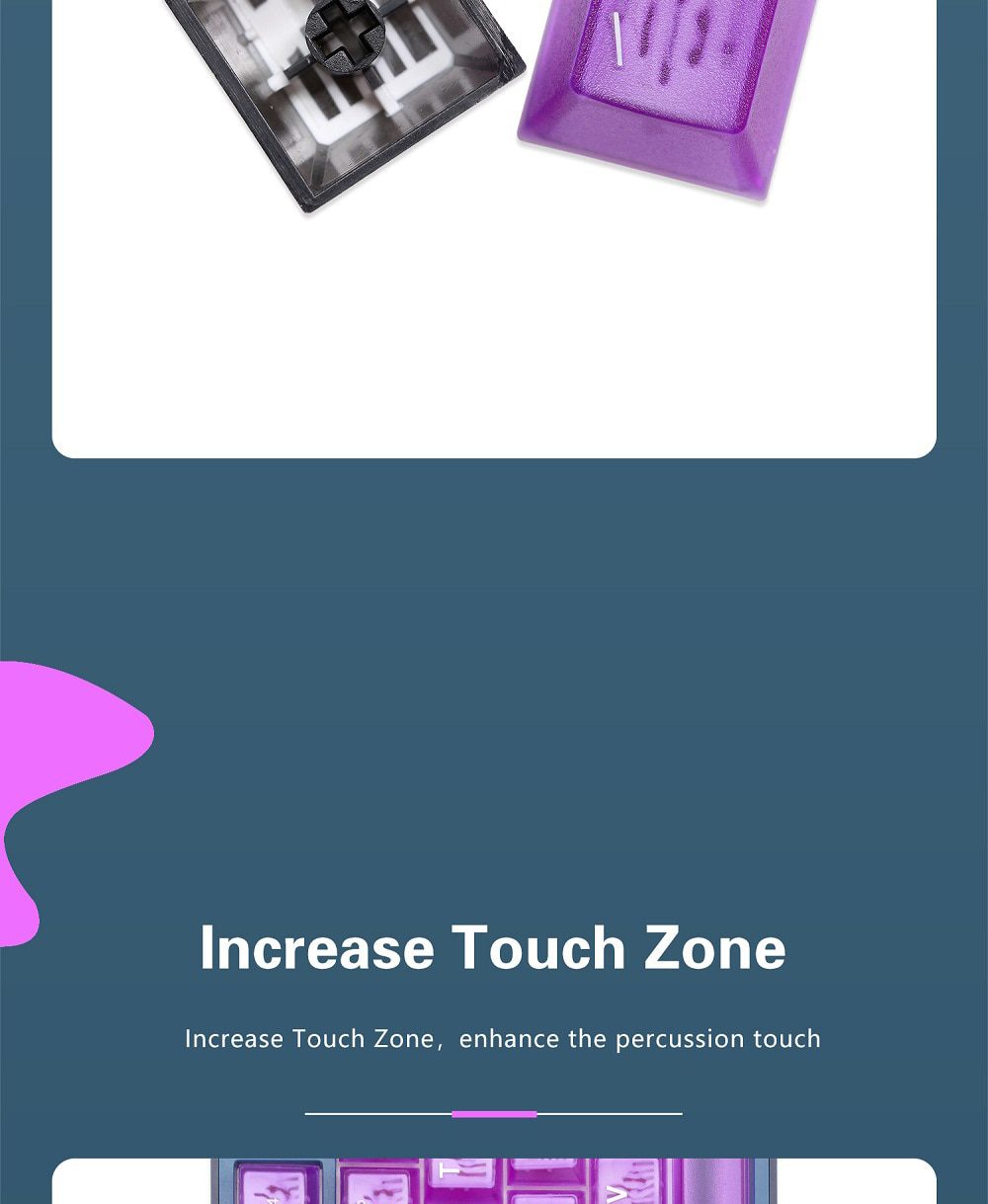 Taihao Purple Boom Translucent Cubic ABS Type Doubleshot Keycap for mechanical keyboard color of Purple Red Colorway All in One Taihao Purple Boom Translucent Cubic ABS Type Doubleshot Keycap for mechanical keyboard color of Purple Red Colorway All in One