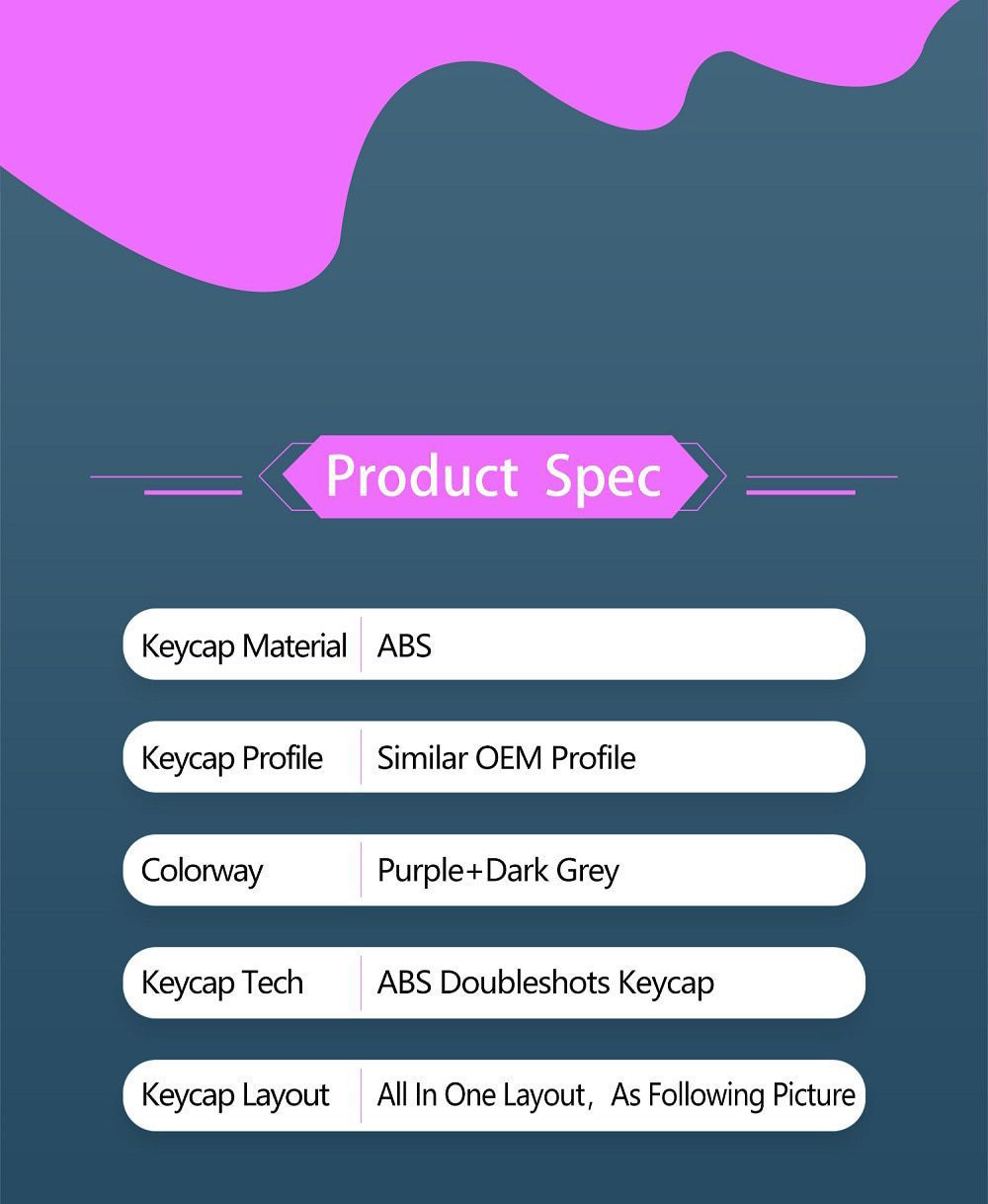 Taihao Purple Boom Translucent Cubic ABS Type Doubleshot Keycap for mechanical keyboard color of Purple Red Colorway All in One Taihao Purple Boom Translucent Cubic ABS Type Doubleshot Keycap for mechanical keyboard color of Purple Red Colorway All in One