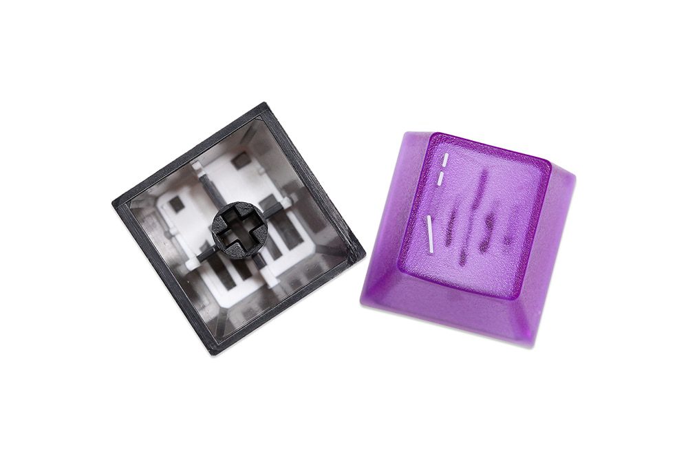 Taihao Purple Boom Translucent Cubic ABS Type Doubleshot Keycap for mechanical keyboard color of Purple Red Colorway All in One Taihao Purple Boom Translucent Cubic ABS Type Doubleshot Keycap for mechanical keyboard color of Purple Red Colorway All in One