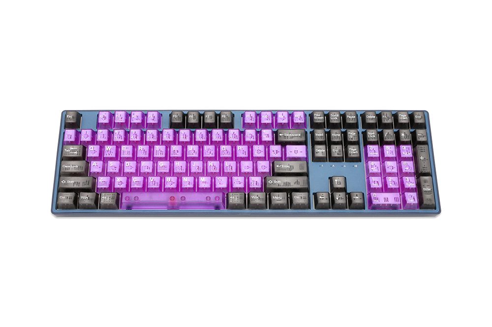 Taihao Purple Boom Translucent Cubic ABS Type Doubleshot Keycap for mechanical keyboard color of Purple Red Colorway All in One Taihao Purple Boom Translucent Cubic ABS Type Doubleshot Keycap for mechanical keyboard color of Purple Red Colorway All in One