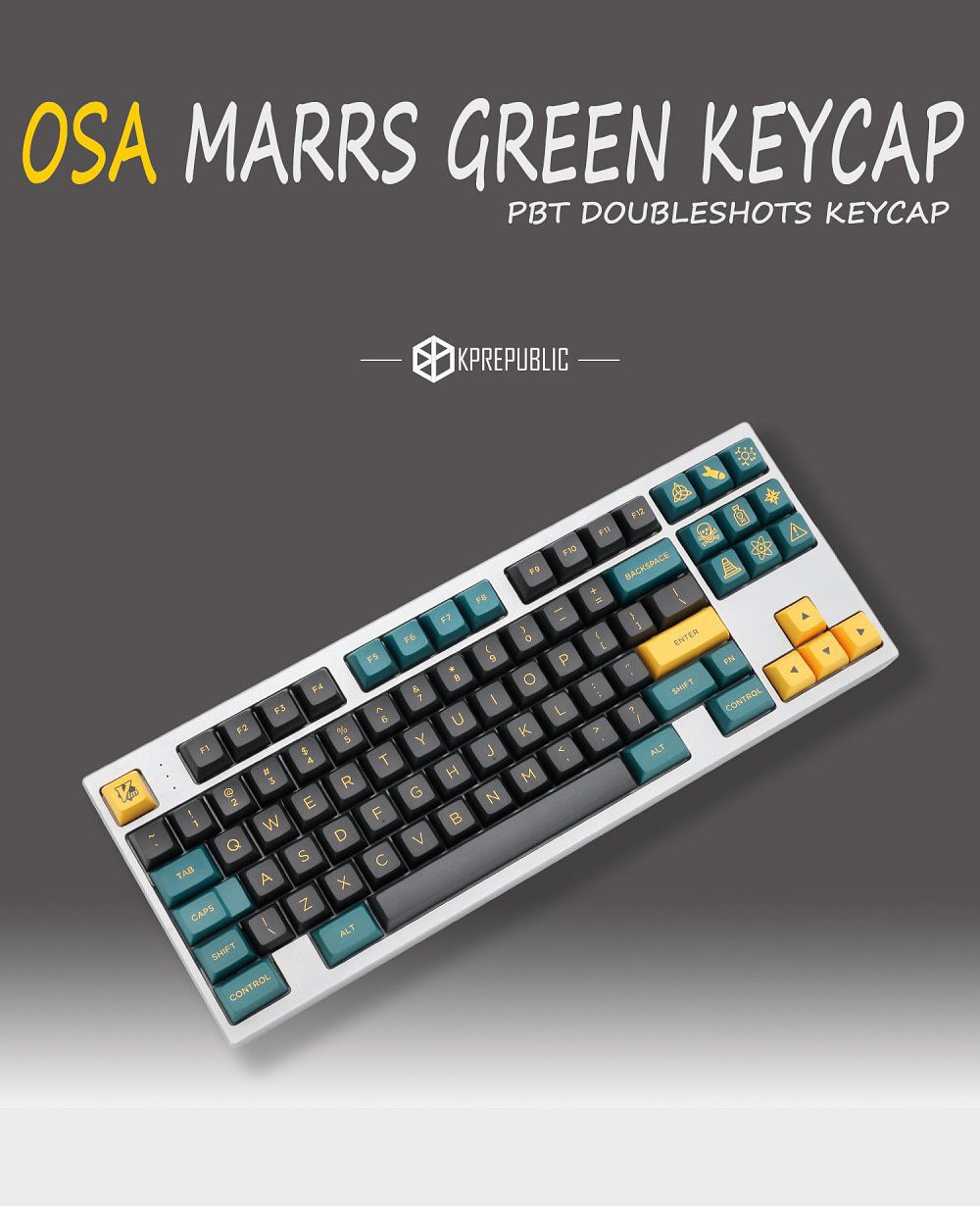 WM OSA Profile Marrs Green PBT doubleshot keycap for mx stem keyboard all in One 60 87 104 tkl ansi bm60 bm65 bm68 xd64 xd68 WM OSA Profile Marrs Green PBT doubleshot keycap for mx stem keyboard all in One 60 87 104 tkl ansi bm60 bm65 bm68 xd64 xd68