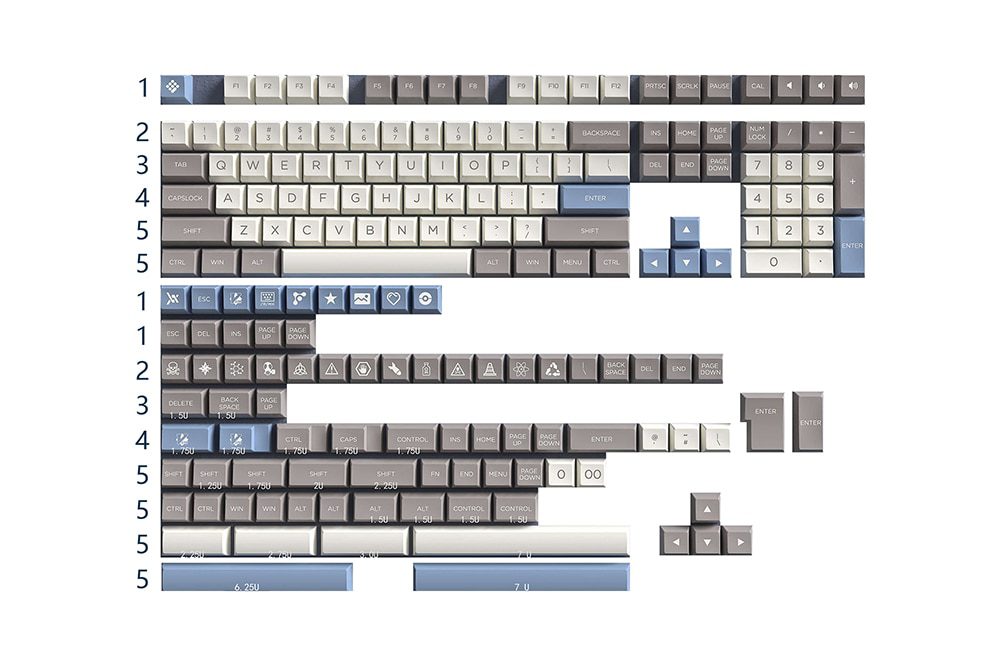 WM OSA Profile Elegant Grey PBT doubleshot keycap for mx stem keyboard all in One 60 87 104 tkl ansi bm60 bm65 bm68 xd64 xd68 WM OSA Profile Elegant Grey PBT doubleshot keycap for mx stem keyboard all in One 60 87 104 tkl ansi bm60 bm65 bm68 xd64 xd68
