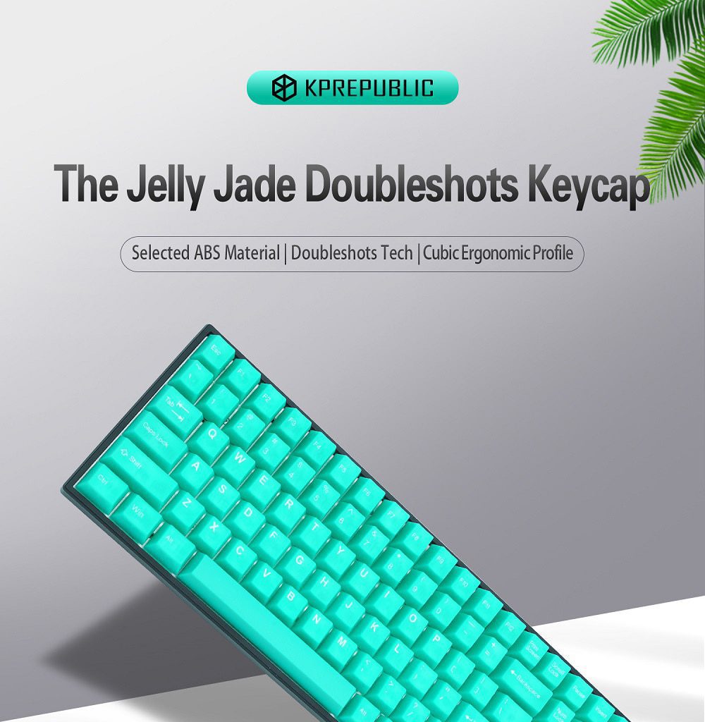 Taihao Haunted Jelly Jade ABS Doubleshot Keycap Translucent Cubic for mechanical keyboard color of Green Colorway Taihao Haunted Jelly Jade ABS Doubleshot Keycap Translucent Cubic for mechanical keyboard color of Green Colorway