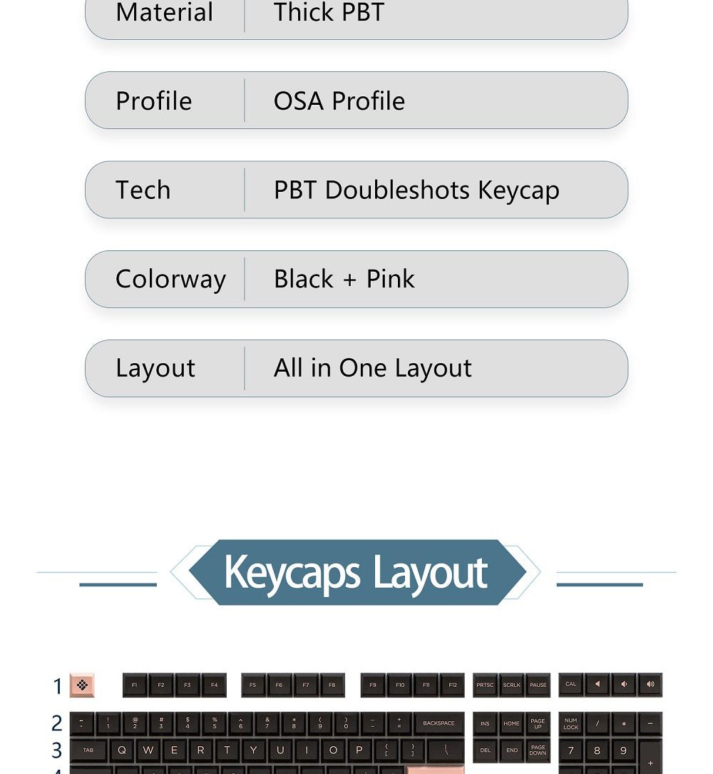 WM OSA Profile Black Pink PBT doubleshot keycap for mx stem keyboard all in One 60 87 104 tkl ansi bm60 bm65 bm68 xd64 xd68 WM OSA Profile Black Pink PBT doubleshot keycap for mx stem keyboard all in One 60 87 104 tkl ansi bm60 bm65 bm68 xd64 xd68