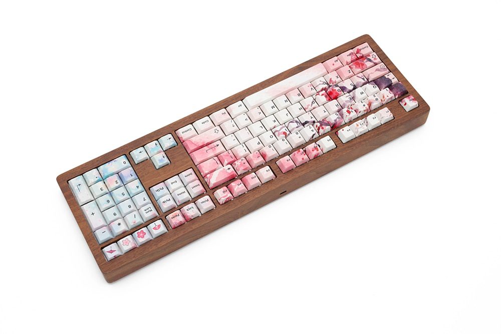 [only keycap] cherry profile all over Dye Sub Keycap loop rain of flower for mechanical keyboard gh60 87 104 tkl ansi 3000 3494
