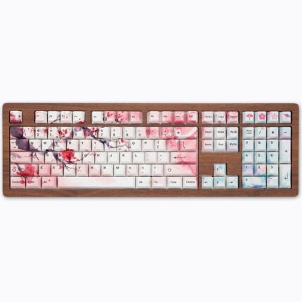 [only keycap] cherry profile all over Dye Sub Keycap loop rain of flower for mechanical keyboard gh60 87 104 tkl ansi 3000 3494