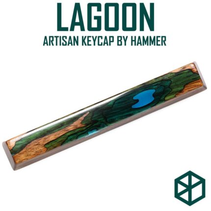 HAMMER LAGOON OASIS ARTISAN SPACEBAR 6.25u Resin and wood Compatible with Cherry MX stems for 87 tkl 104 ansi poker