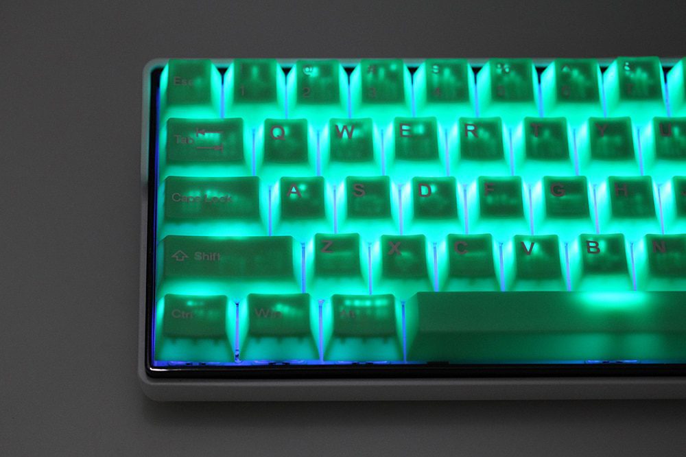 Taihao Haunted Slime Sprout ABS Doubleshot Keycap Translucent Cubic for mechanical keyboard color of Green Colorway Taihao Haunted Slime Sprout ABS Doubleshot Keycap Translucent Cubic for mechanical keyboard color of Green Colorway