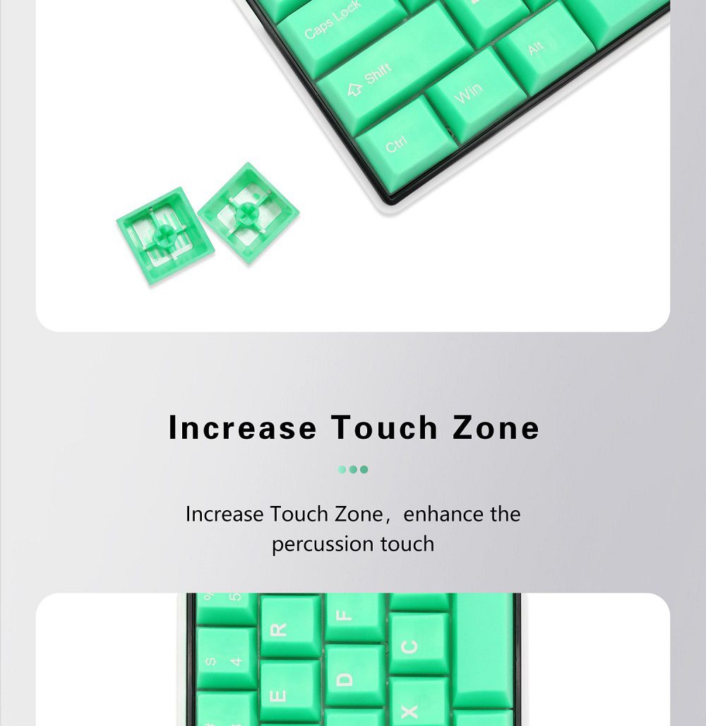 Taihao Haunted Slime Sprout ABS Doubleshot Keycap Translucent Cubic for mechanical keyboard color of Green Colorway Taihao Haunted Slime Sprout ABS Doubleshot Keycap Translucent Cubic for mechanical keyboard color of Green Colorway