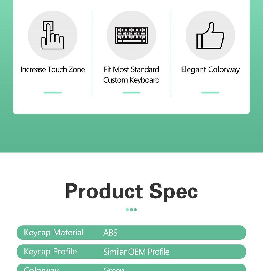 Taihao Haunted Slime Sprout ABS Doubleshot Keycap Translucent Cubic for mechanical keyboard color of Green Colorway Taihao Haunted Slime Sprout ABS Doubleshot Keycap Translucent Cubic for mechanical keyboard color of Green Colorway